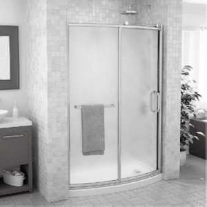 Portes de douche coulissantes coulissantes en verre incurvées de l'hôtel (HH-BF)