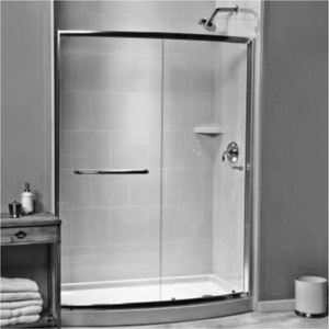 Portes de douche coulissantes en verre coulissantes encadrées sur mesure (QA-BF)