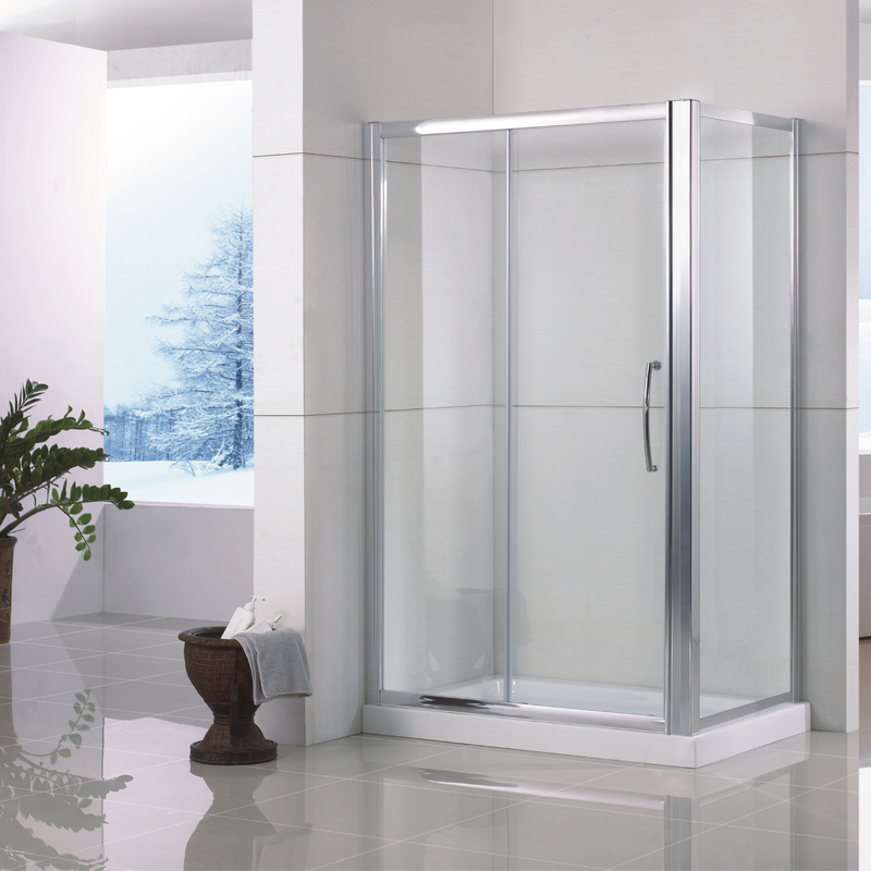 Boîtes de douche coulissante en verre à encadrement personnalisé de salle de bain (WS-SS812)