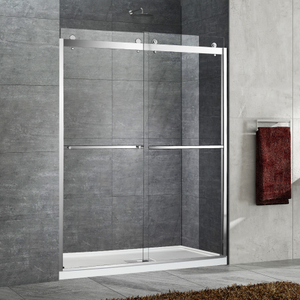 Portes de douche coulissantes coulissantes de style de luxe sur mesure (HX421-CH)