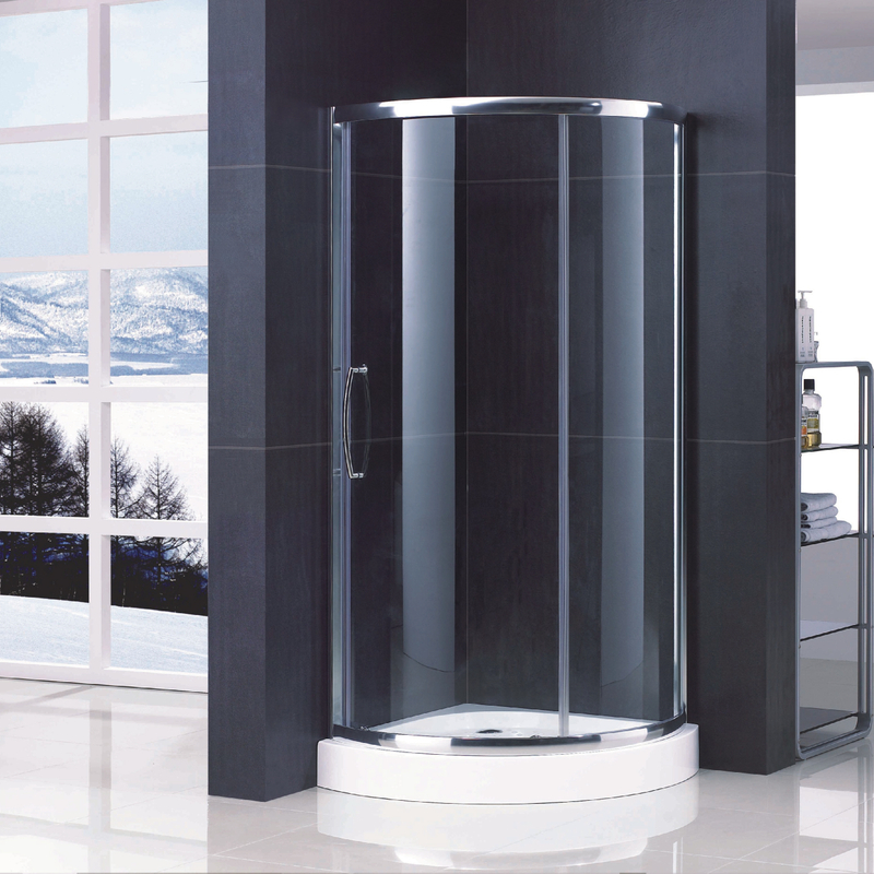 Boîtiers de douche à quadrant en verre coulissant encadré encadré sur mesure (QA-CR900)