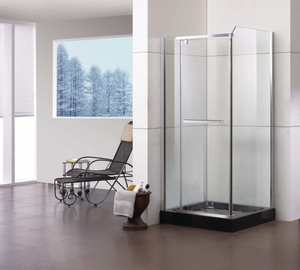 Portes de verre à pivotement de salle de bain personnalisée Portes de douche à charnière (JB-S090)