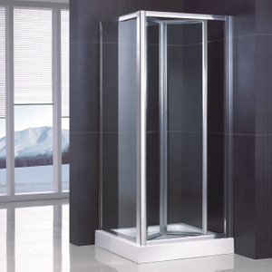 Portes de douche à bifold en verre encadré sur mesure (WA-BS090)