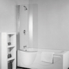 Portes de douche de bain de verre personnalisées Portes de bain courbes (BS-ARC)