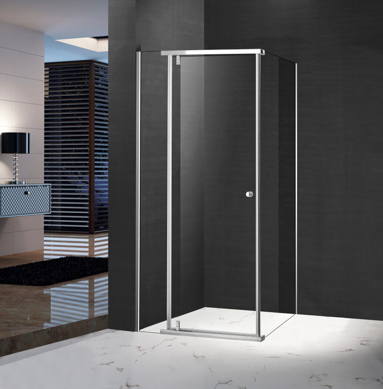 Boîtiers de douche à pivotement en verre semi-cadre personnalisé (EH-RS090)