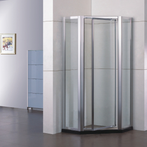 Portes de douche pivotement en verre en verre cadre européen (WA-DP090)