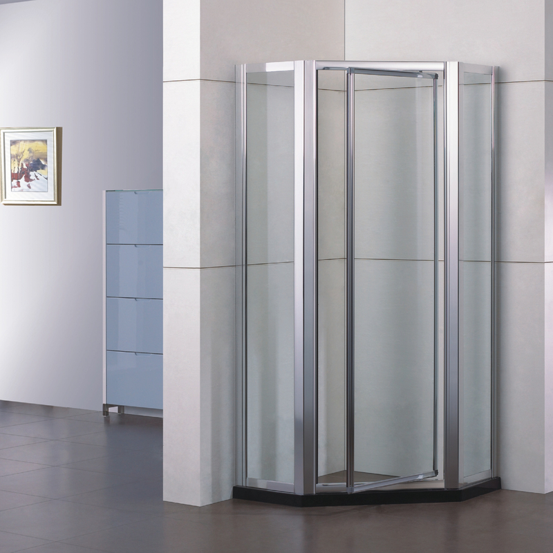 Portes de douche pivotement en verre en verre cadre européen (WA-DP090)