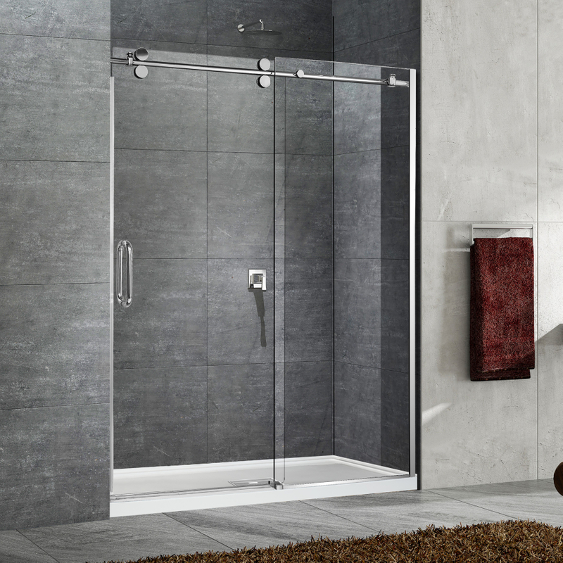 Portes de douche coulissantes coulissantes en verre clair sur mesure (HX420)